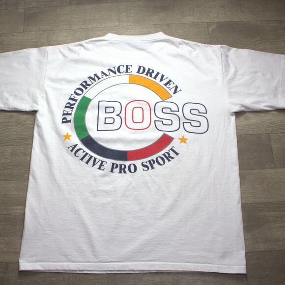 Vintage BOSS Active Pro Sport Men's T-Shirt Size XL Made In USA - Picture 2 of 6
